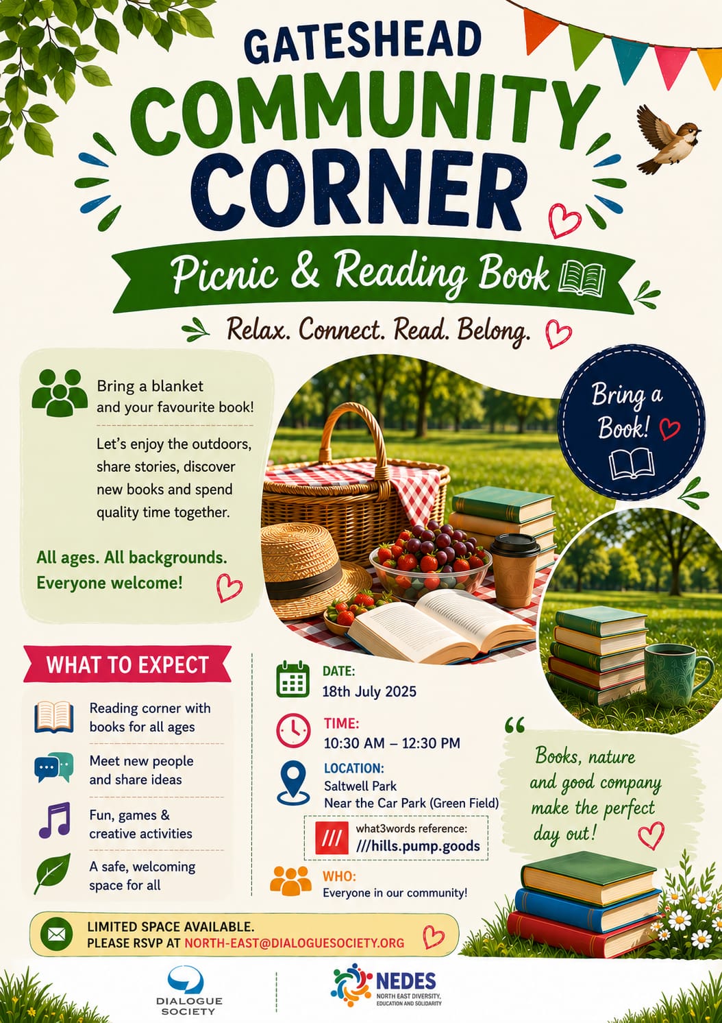 A Sunny Morning of Stories & Sunshine: Join Our Saltwell Park Picnic!